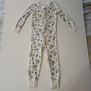 Hanna Andersson Toddler Long Sleeve Sleeper Zip Up Organic Cotton Frogs 90cm/ 3T
